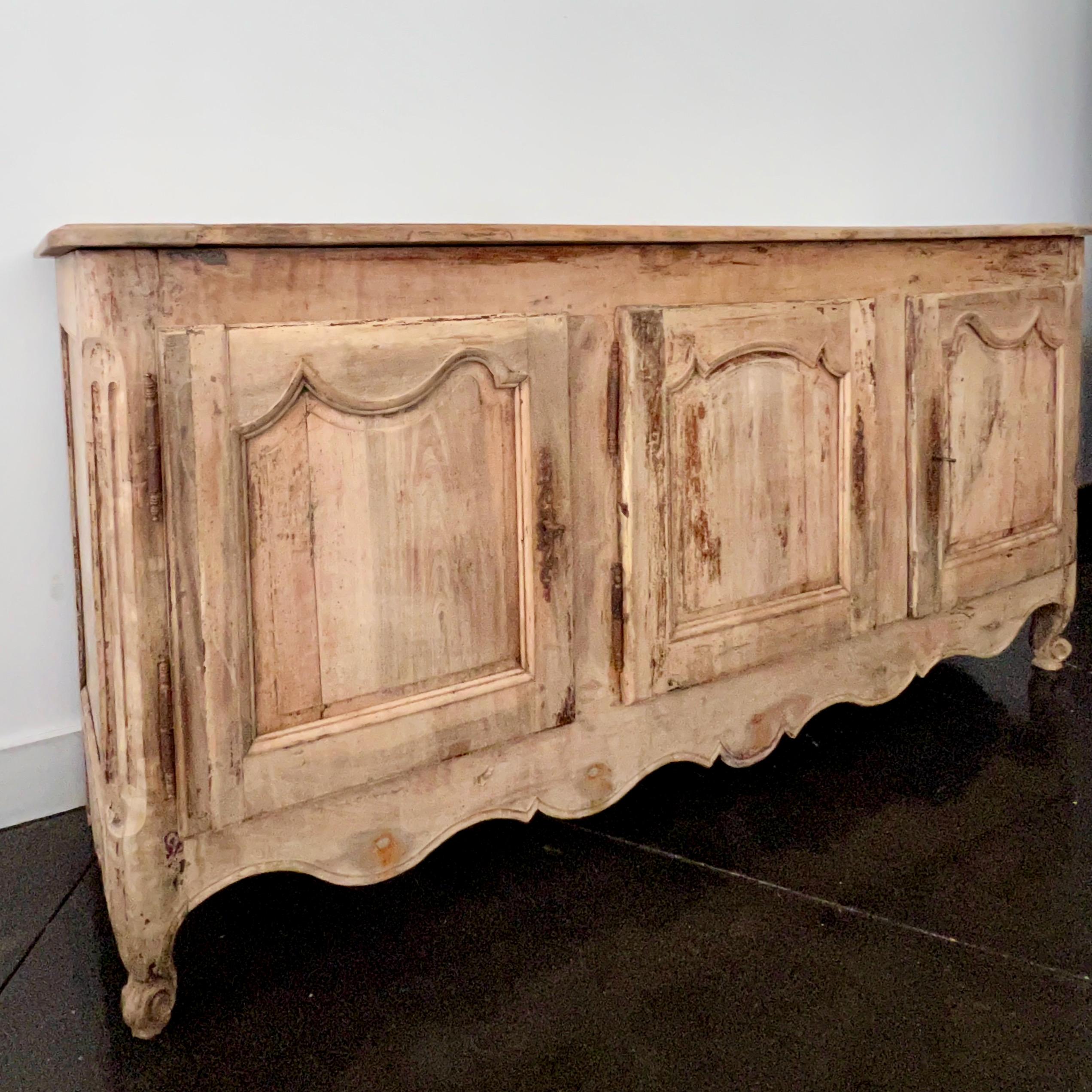 Bleached French 18th Century Oak Enfilade For Sale