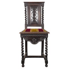 French 18th Century Oak Louis XIII High Chair