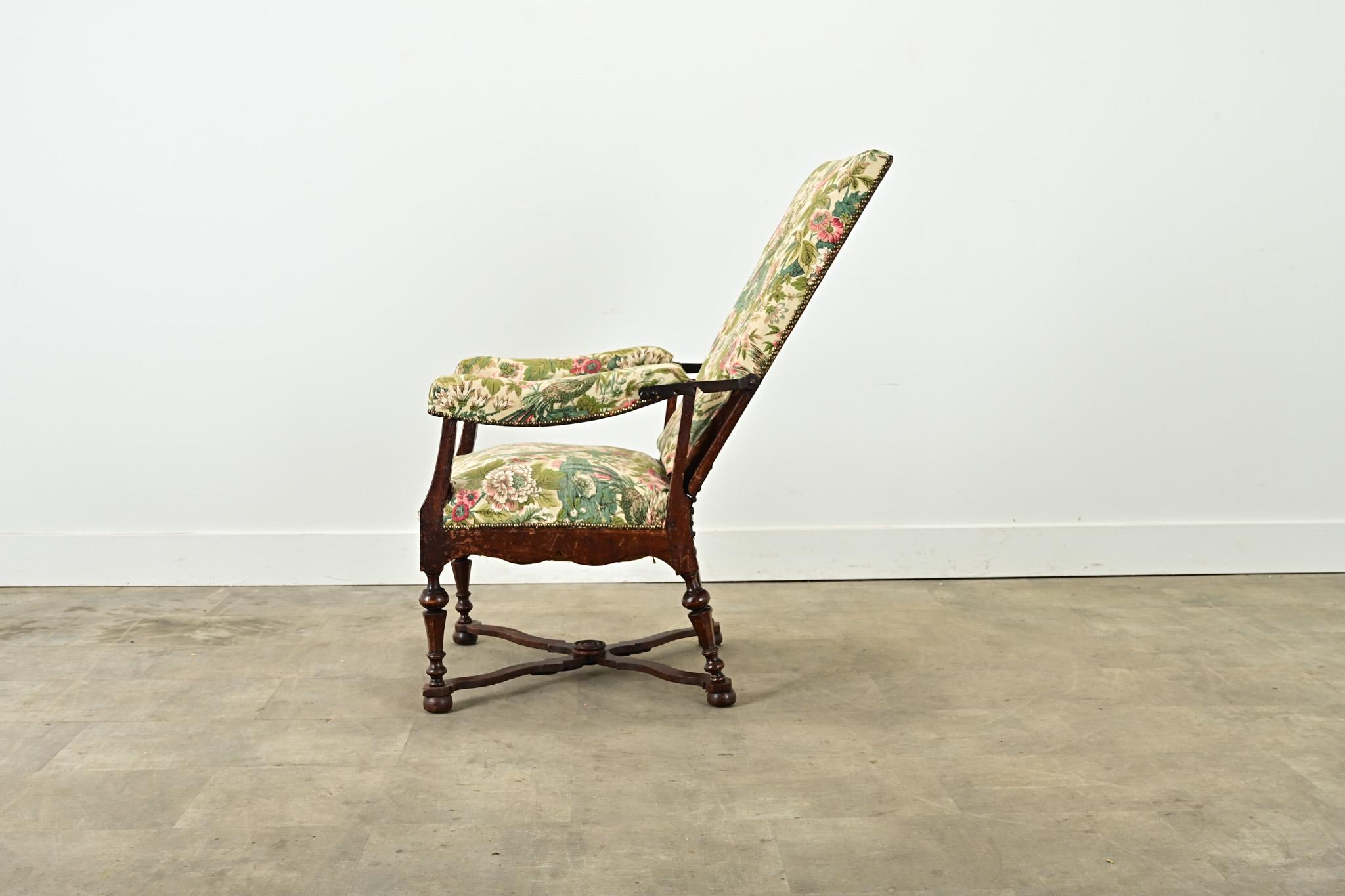 French 18th Century Oak Reclining Arm Chair For Sale 5