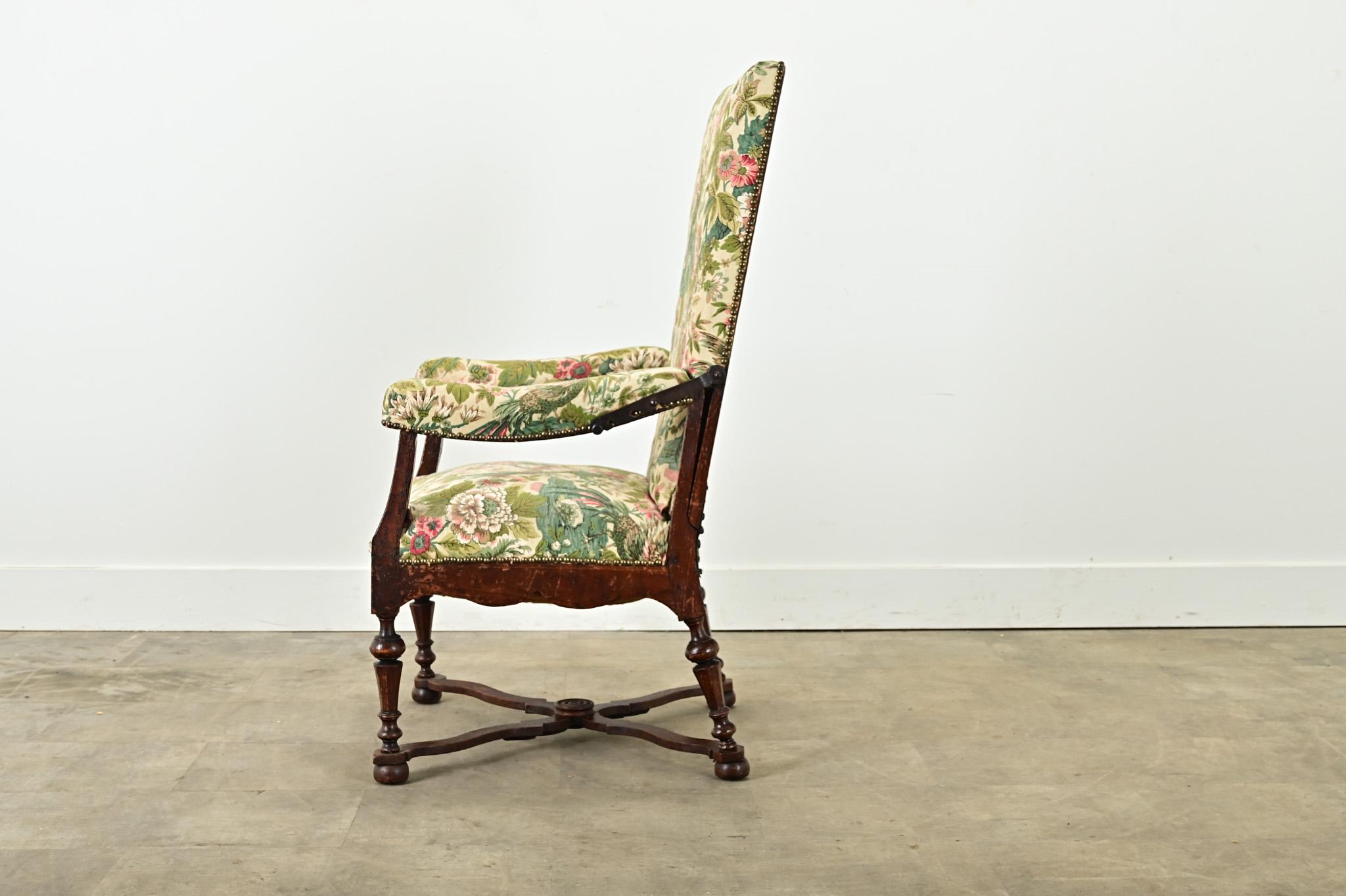 French 18th Century Oak Reclining Arm Chair For Sale 7