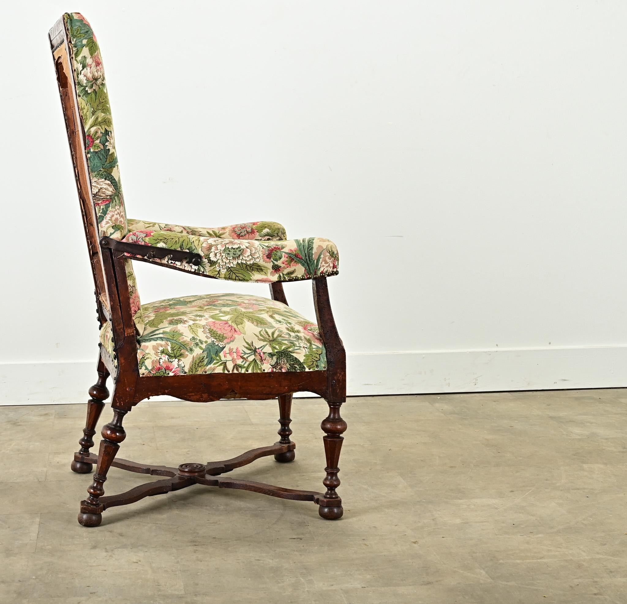 French 18th Century Oak Reclining Arm Chair For Sale 8