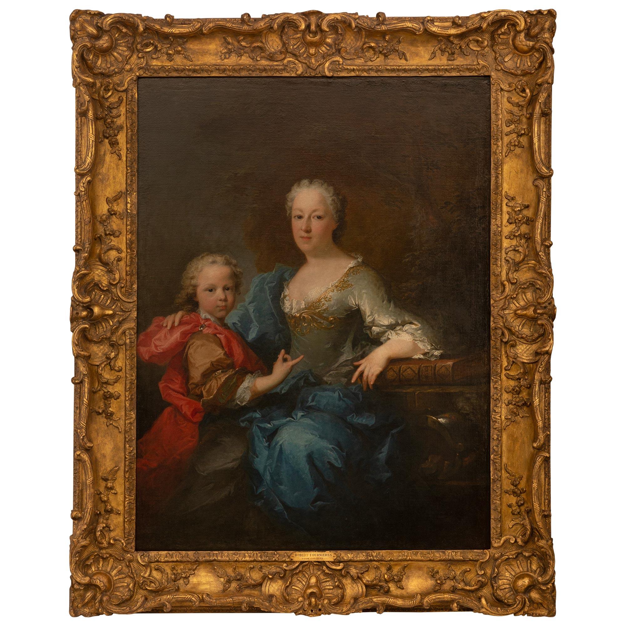 French 18th Century Oil On Canvas And Giltwood Painting By Robert Tournières For Sale 4