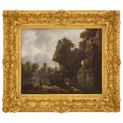French 18th Century Oil on Canvas Painting, Attributed to Claude-Joseph Vernet
