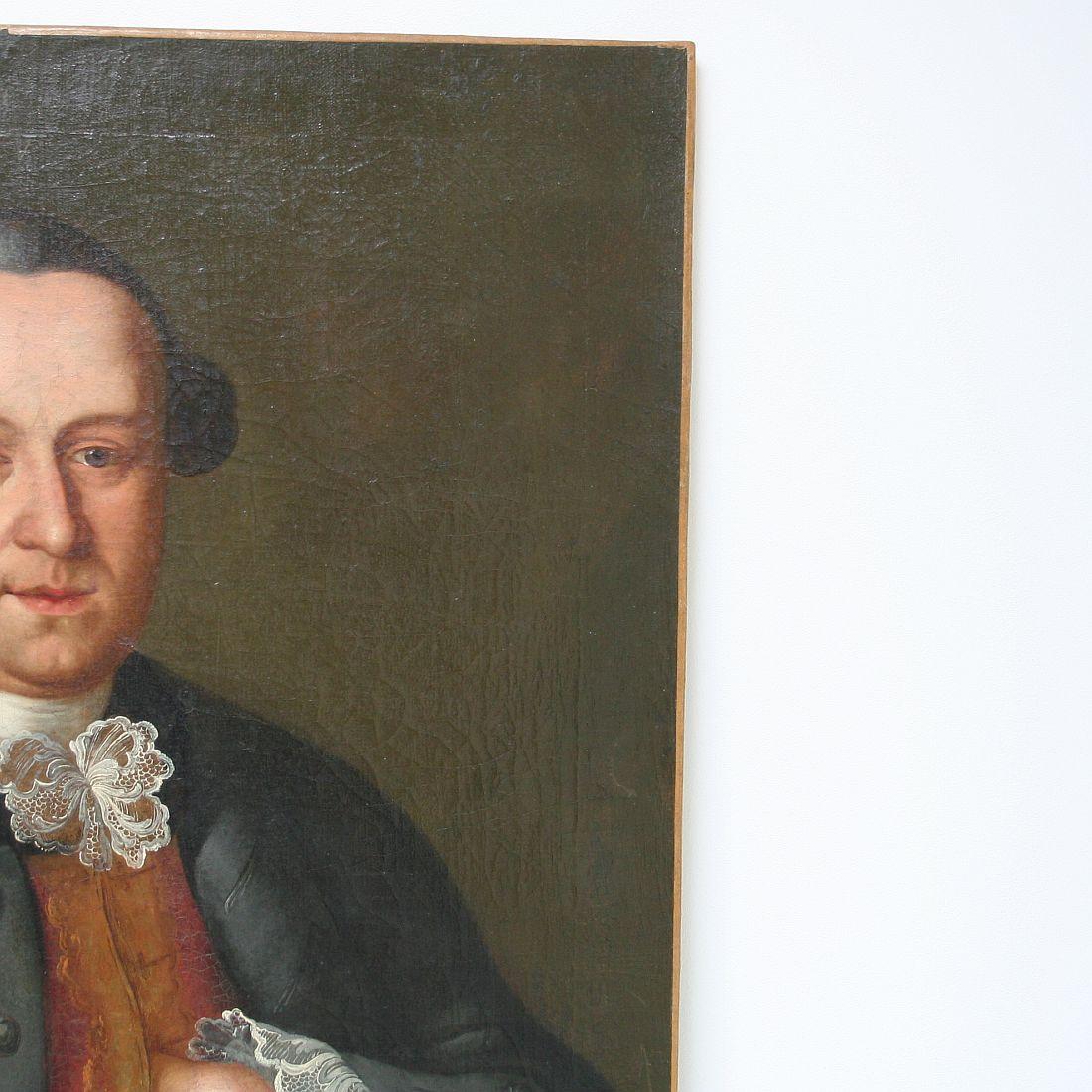 French 18th Century Oil Painting of a Gentleman In Good Condition In Buisson, FR