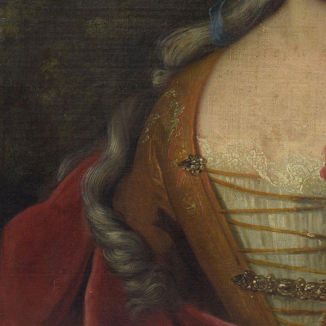 French 18th Century Oil Painting of a Lady 3