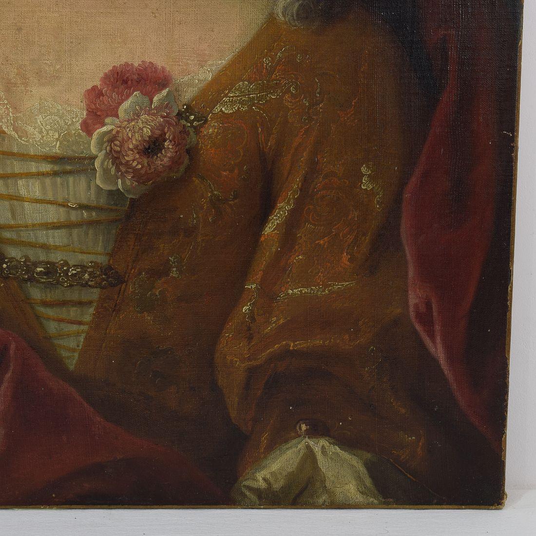 French 18th Century Oil Painting of a Lady 1