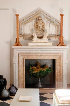 French 18th century overdoor or boiserie piece with Caryatid