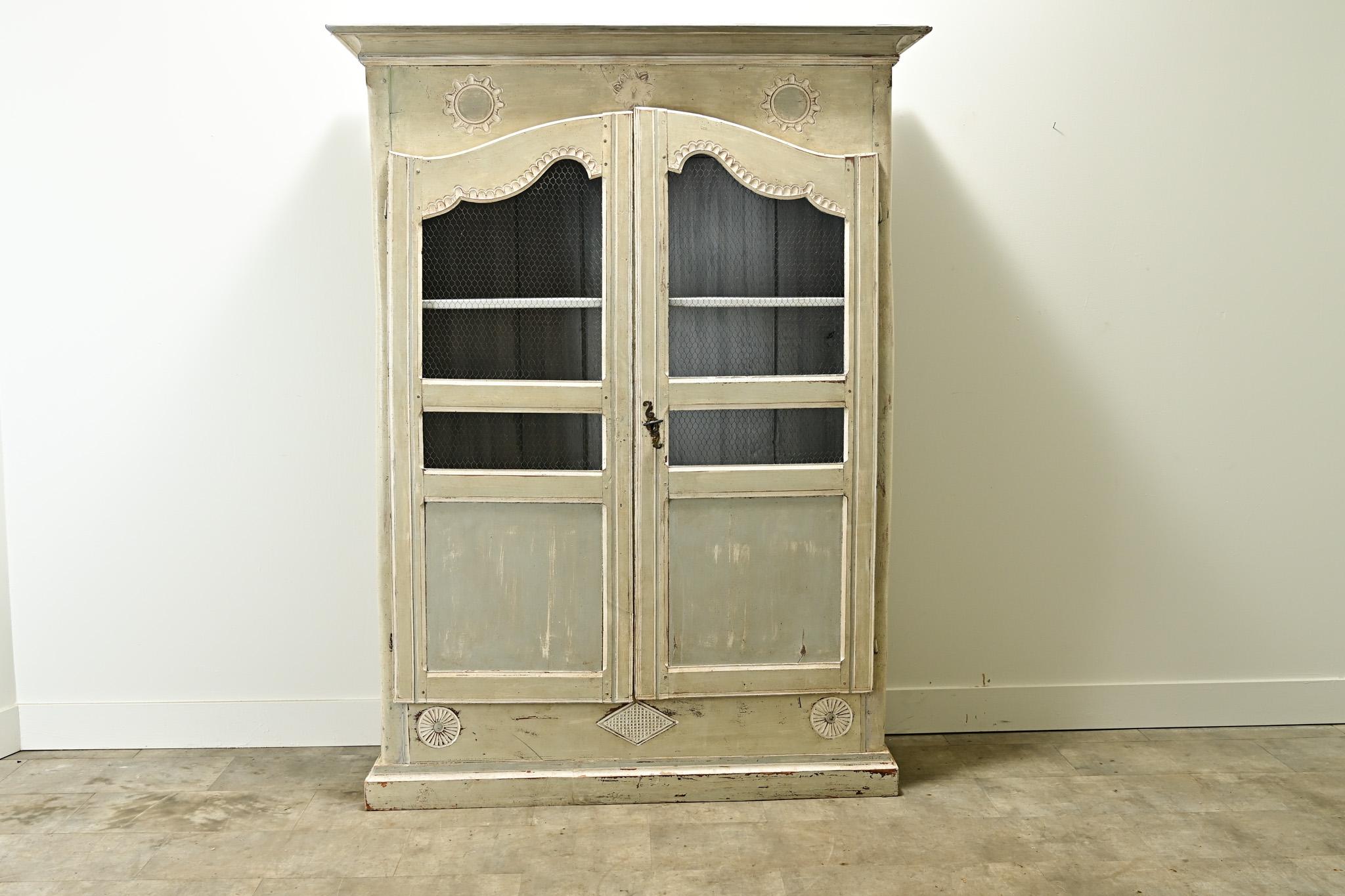 Other French 18th Century Painted & Carved Armoire For Sale