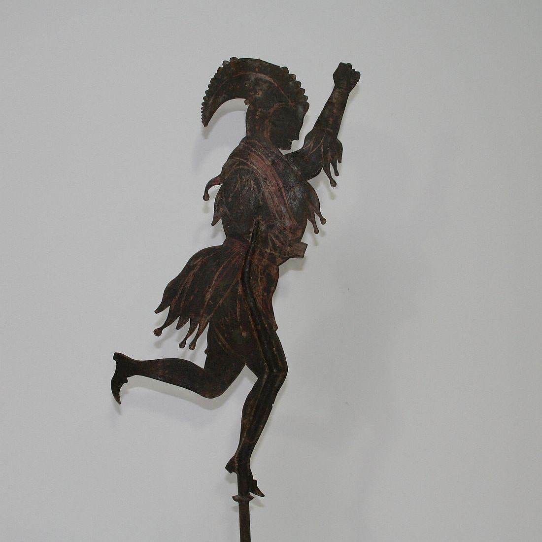 18th Century and Earlier French 18th Century Painted Forged Iron Weathervane