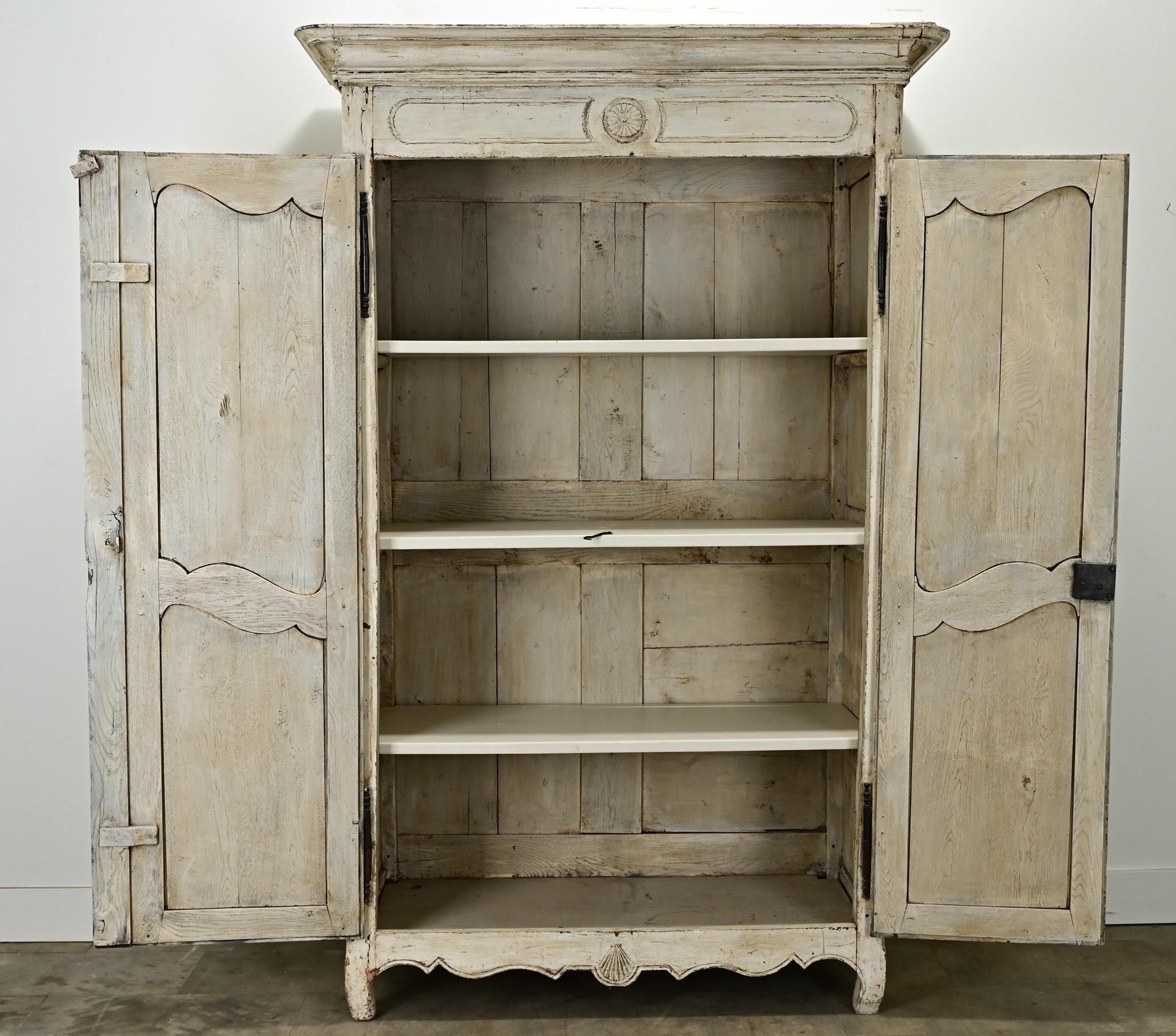 French 18th Century Painted Louis XV Armoire 2