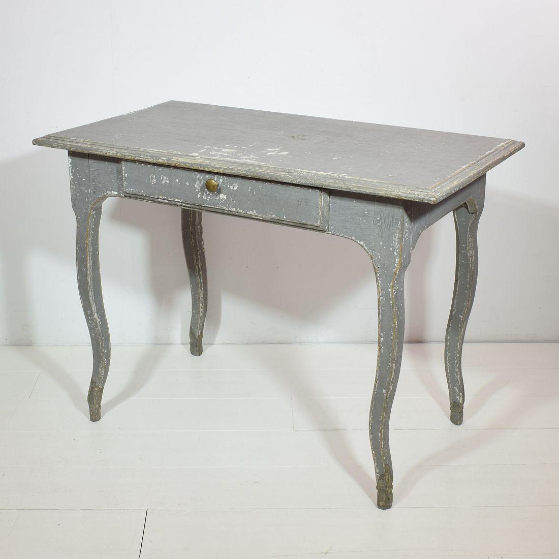 18th Century and Earlier French 18th Century Painted Louis XV Table / Small Desk