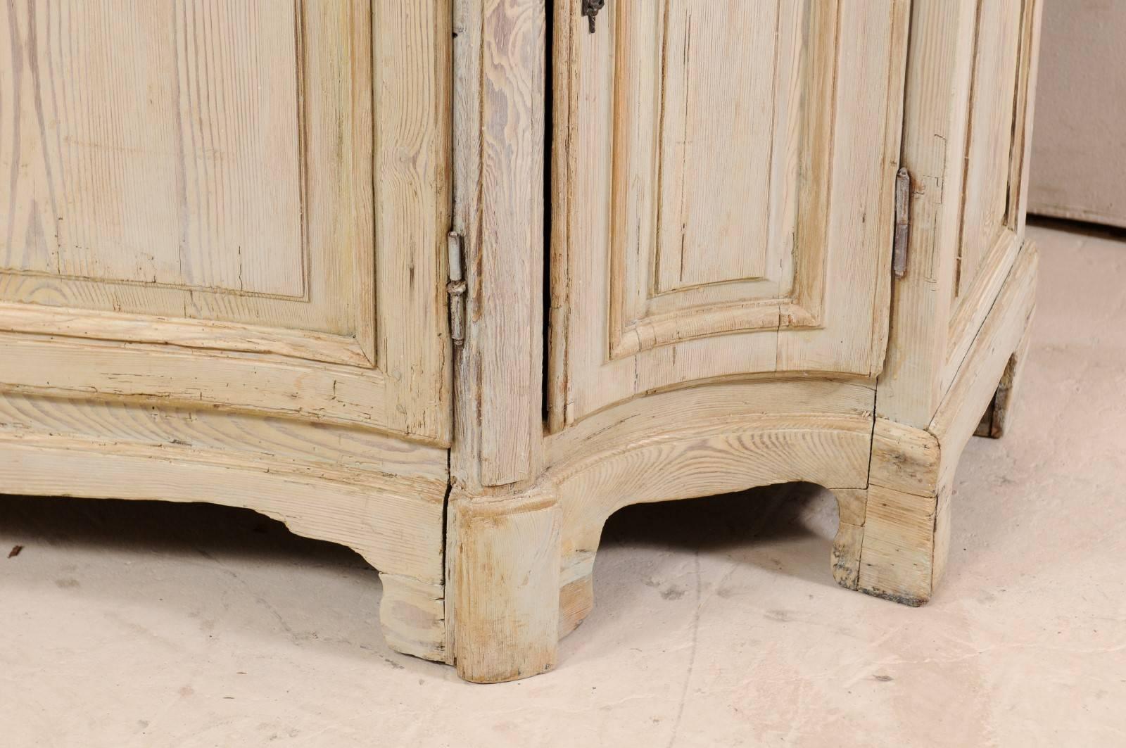 18th Century and Earlier French, 18th Century Painted Neutral Cream and Beige Colors Wood Buffet Cabinet