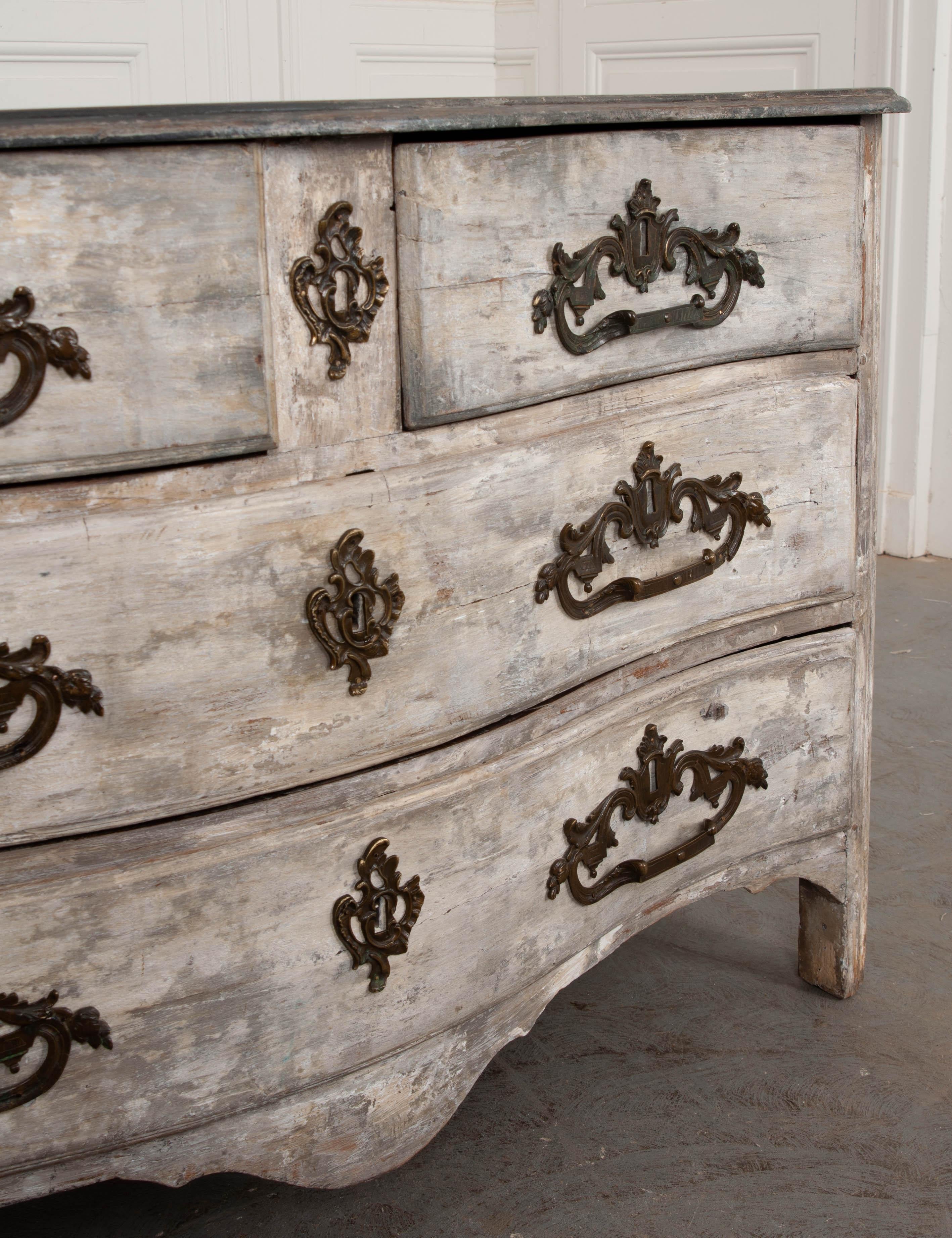 XVIIIe siècle et antérieur Commode parisienne peinte du XVIIIe siècle