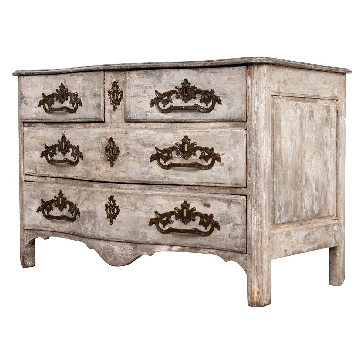 French 18th Century Painted Parisian Commode For Sale
