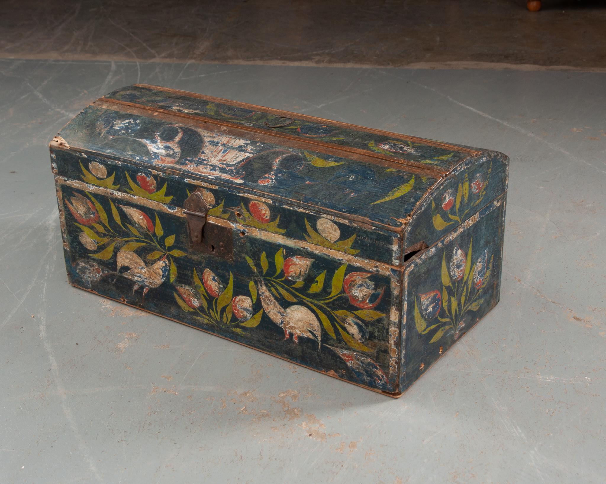 French, 18th Century, Painted Wedding Chest 3