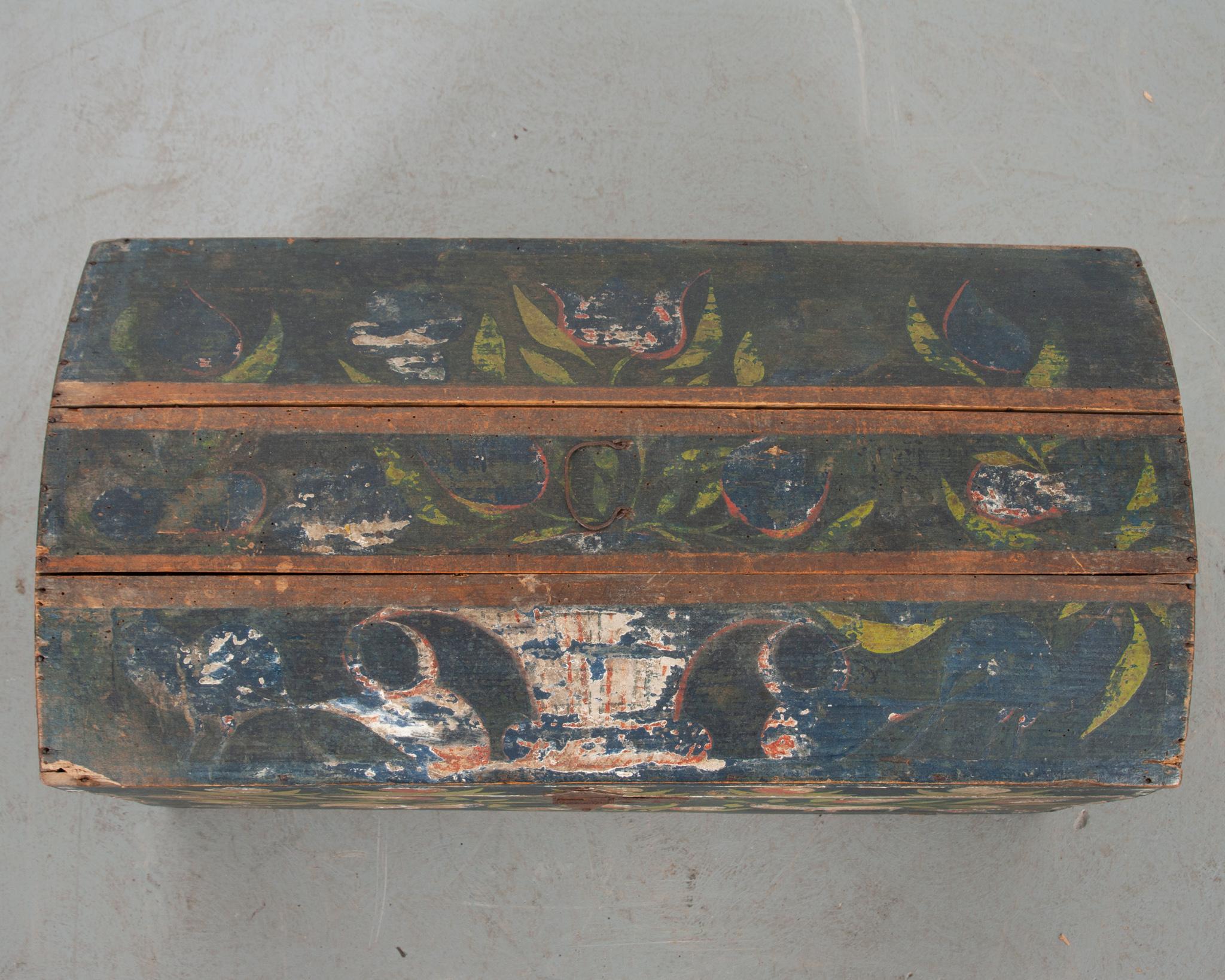 18th Century and Earlier French, 18th Century, Painted Wedding Chest