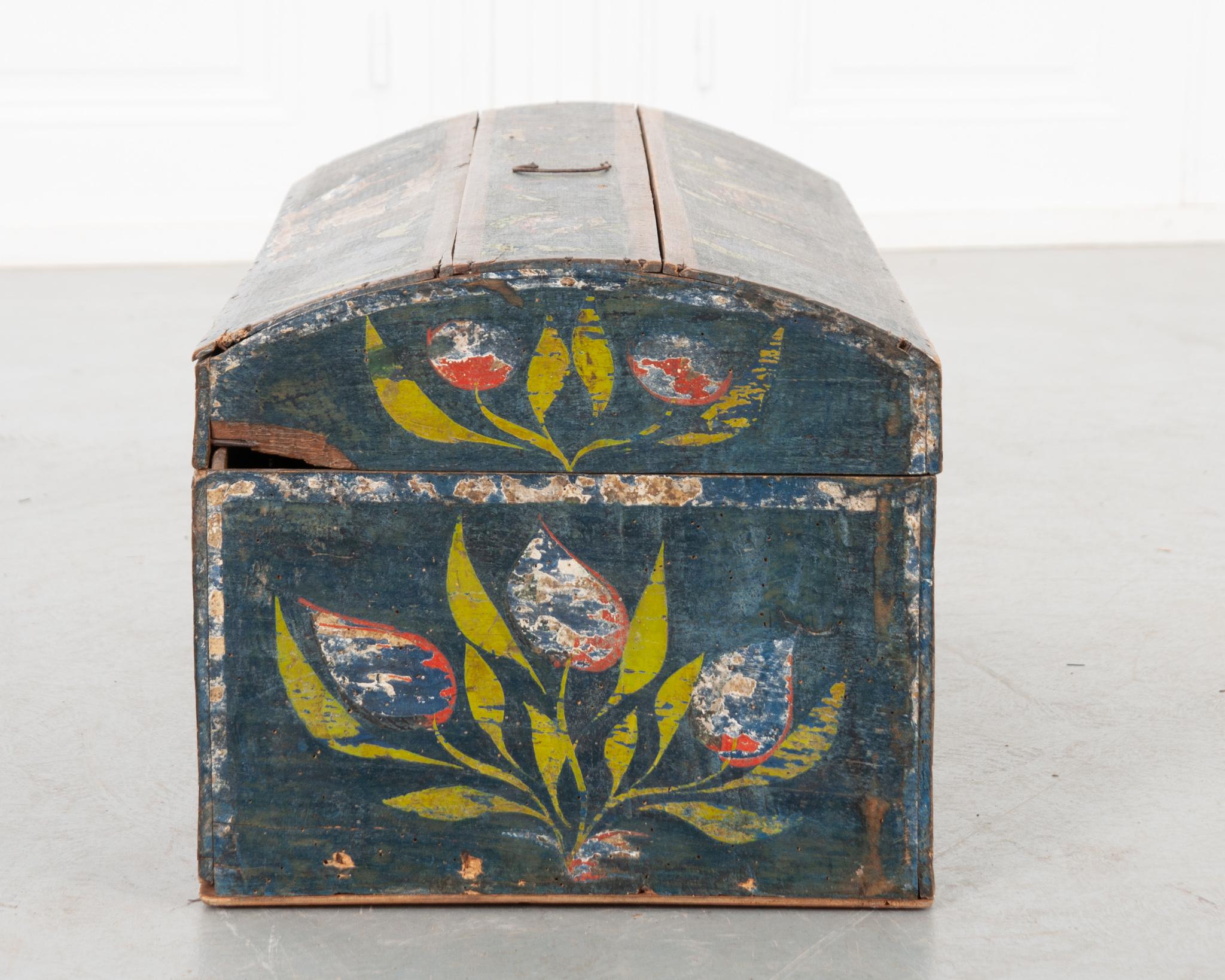 French, 18th Century, Painted Wedding Chest 2