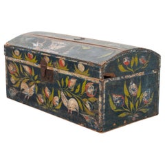 French, 18th Century, Painted Wedding Chest