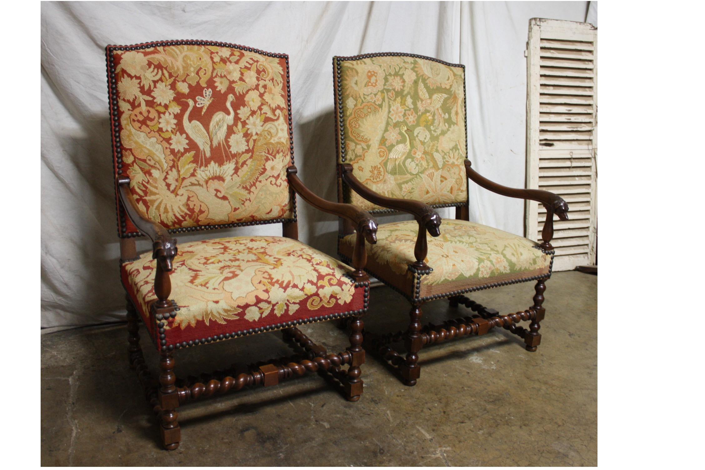 French 18th Century Pair of Armchairs In Good Condition In Stockbridge, GA