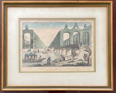 French 18th Century Park Scene Lithograph