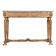 French, 18th Century Period Louis XVI Gold Gilt Console