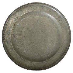 French 18th Century Pewter Plate of Saints Peter and Paul