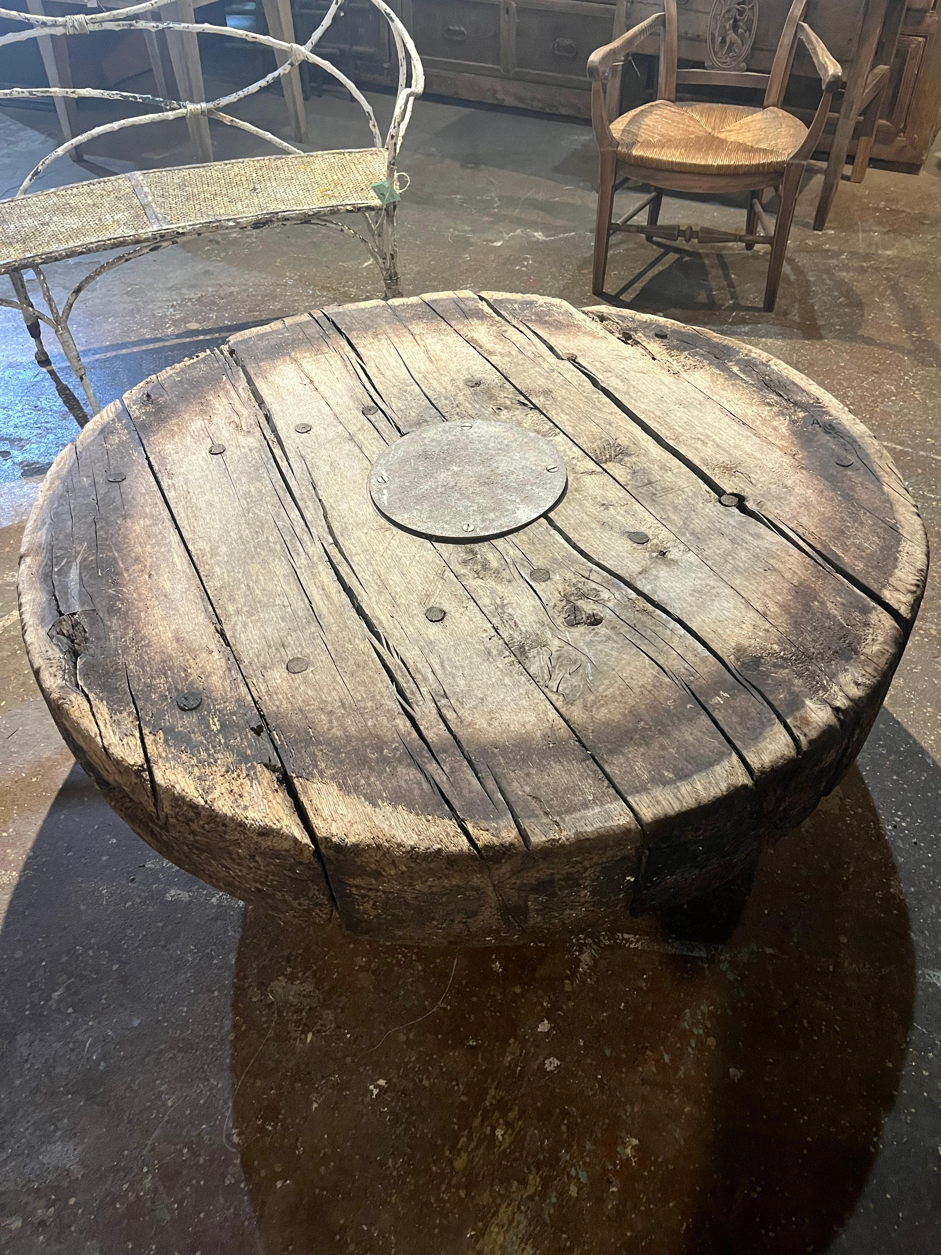 Oak French 18th Century Pressoire - Wine Press - Coffee Table