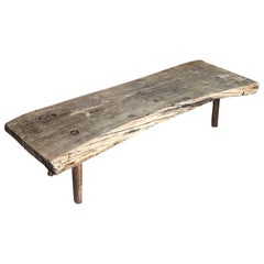 French 18th Century Primitive Bench, Coffee Table