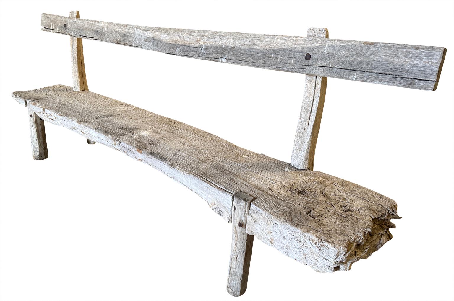 18th Century and Earlier French 18th Century Primitive Bench For Sale