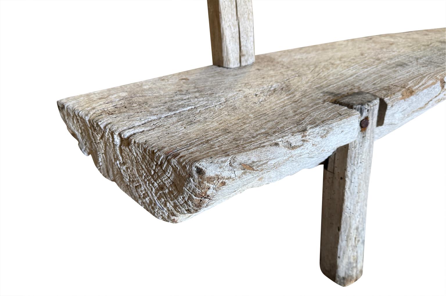 French 18th Century Primitive Bench For Sale 3