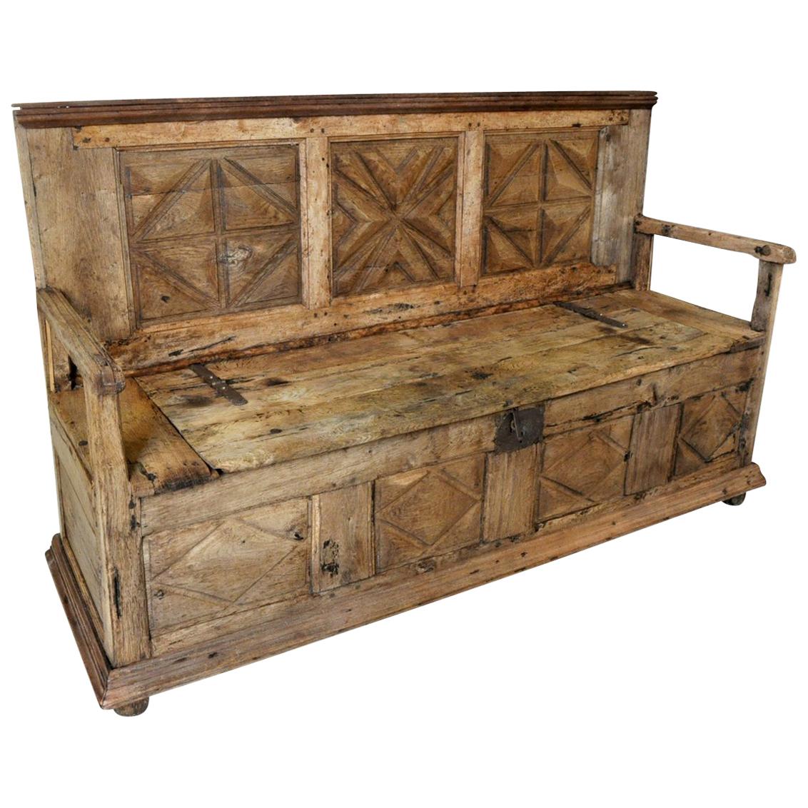 French 18th Century Primitive Bench