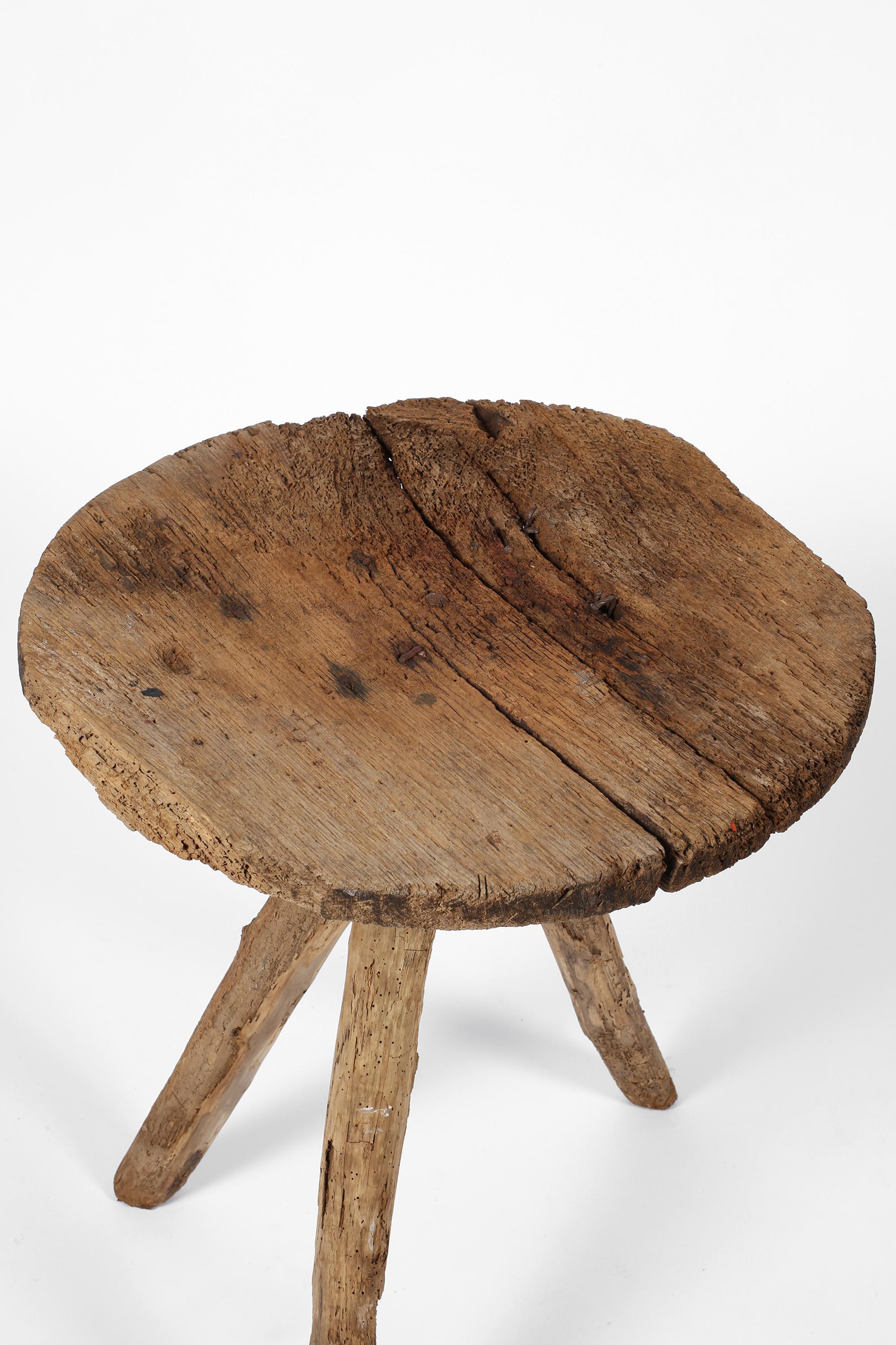 French 18th Century Primitive Farmhouse Rustic Wabi- Sabi Mountain Table  In Good Condition For Sale In London, GB