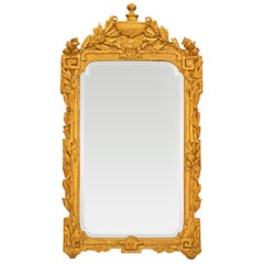 French 18th Century Provincial Regence Period Giltwood Mirror