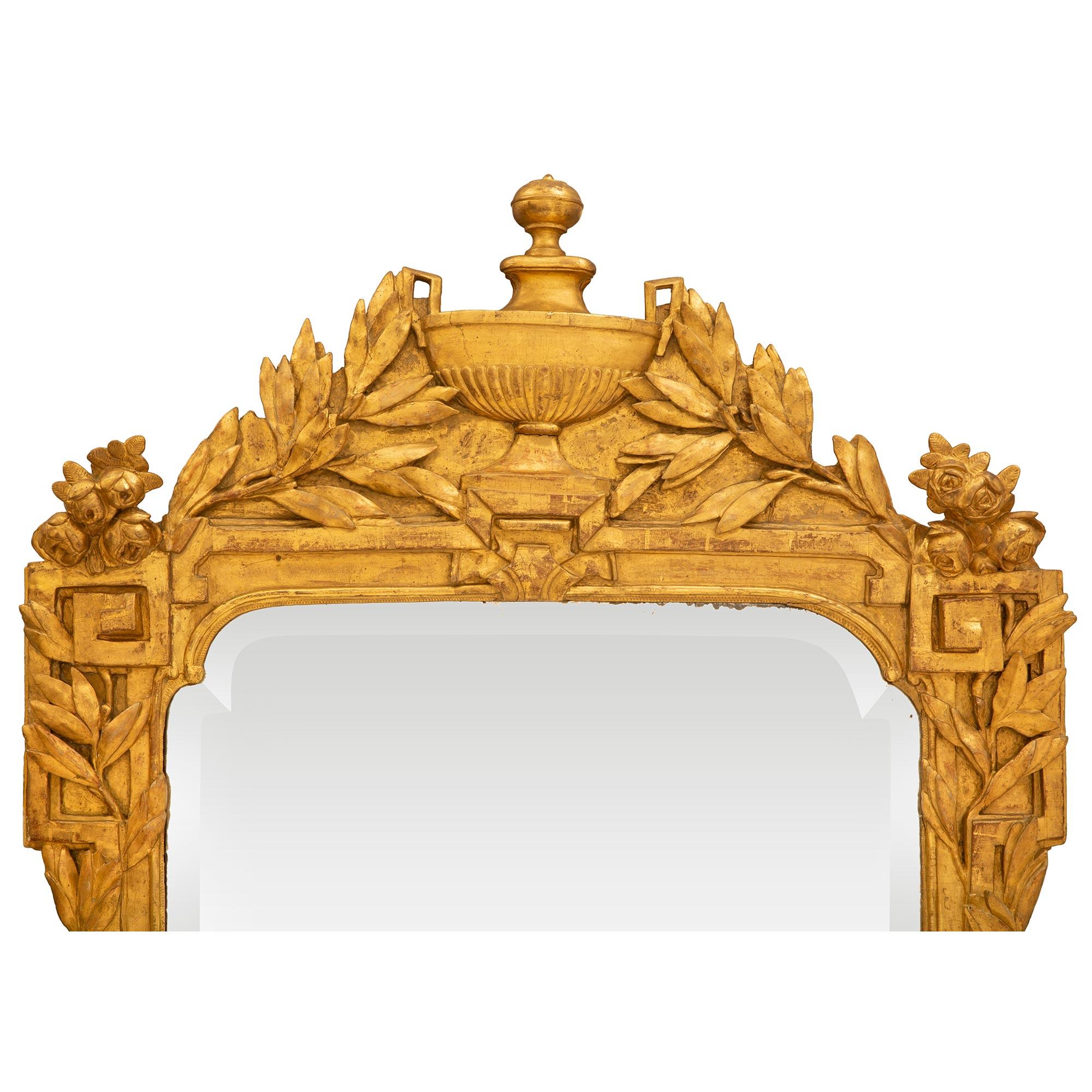 18th Century and Earlier French 18th Century Provincial Regence Period Giltwood Mirror For Sale
