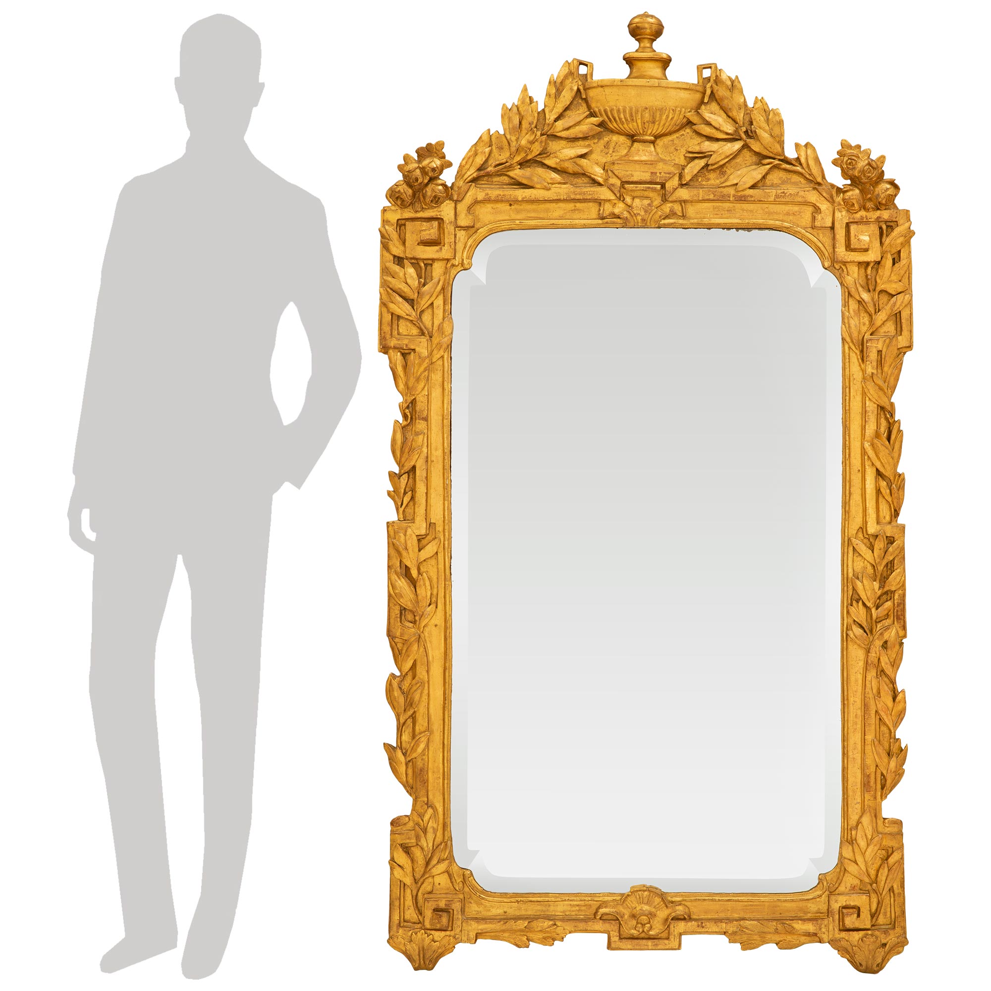French 18th Century Provincial Regence Period Giltwood Mirror For Sale