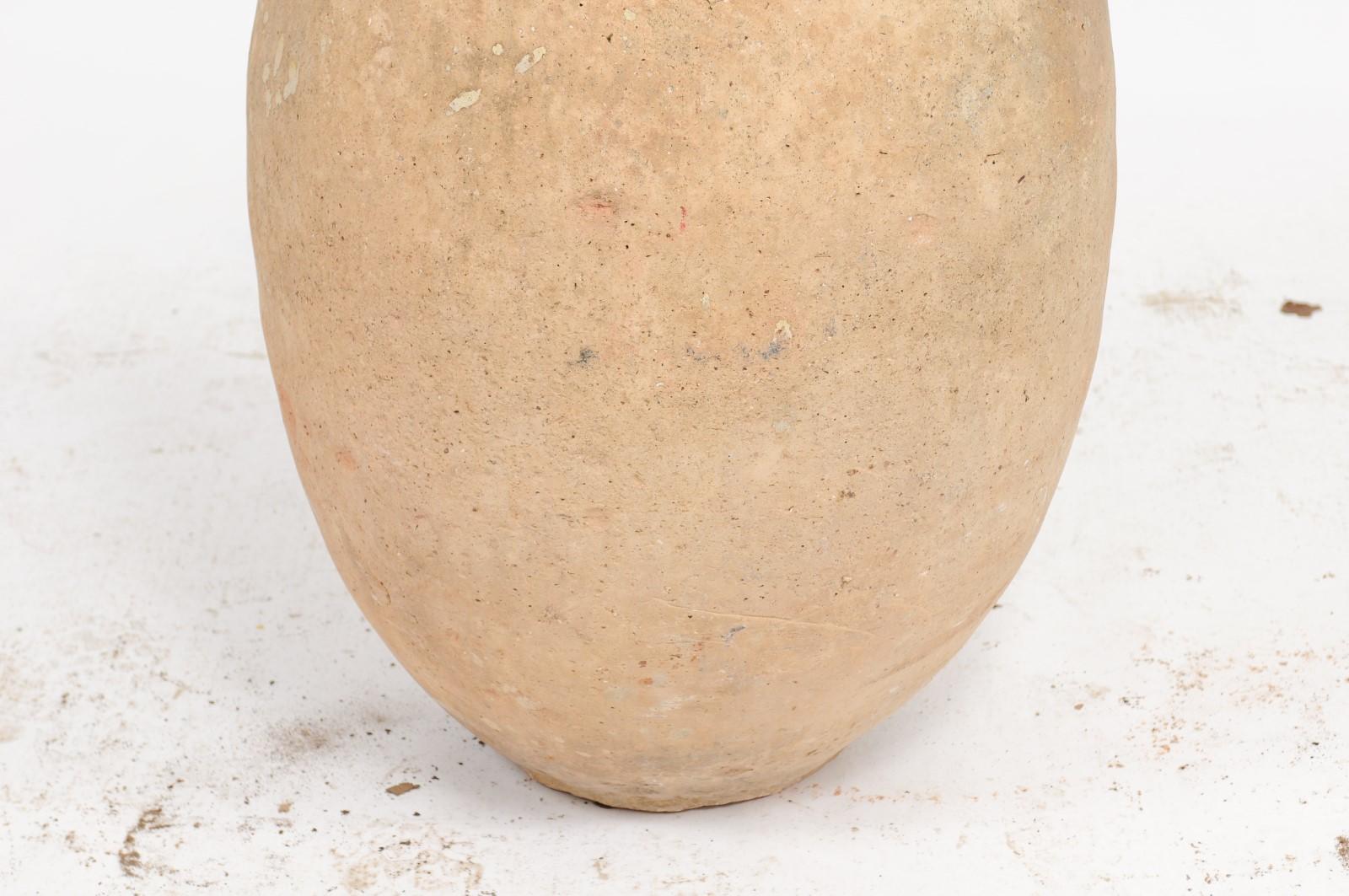 French, 18th Century Provincial Terracotta Biot Jar with Yellow Glazed Accents 4