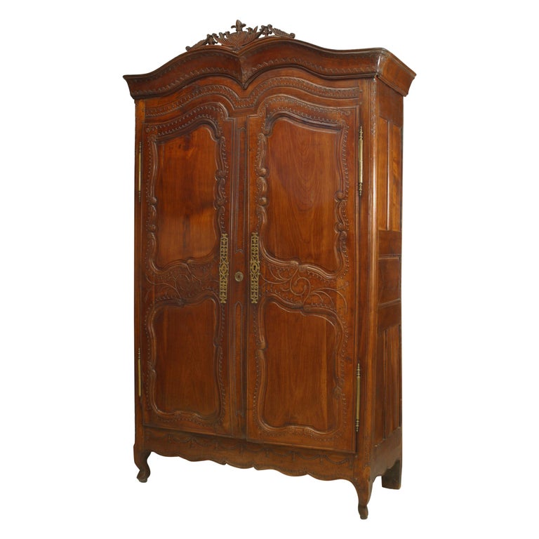 French 18th Century Provincial Walnut Armoire For Sale
