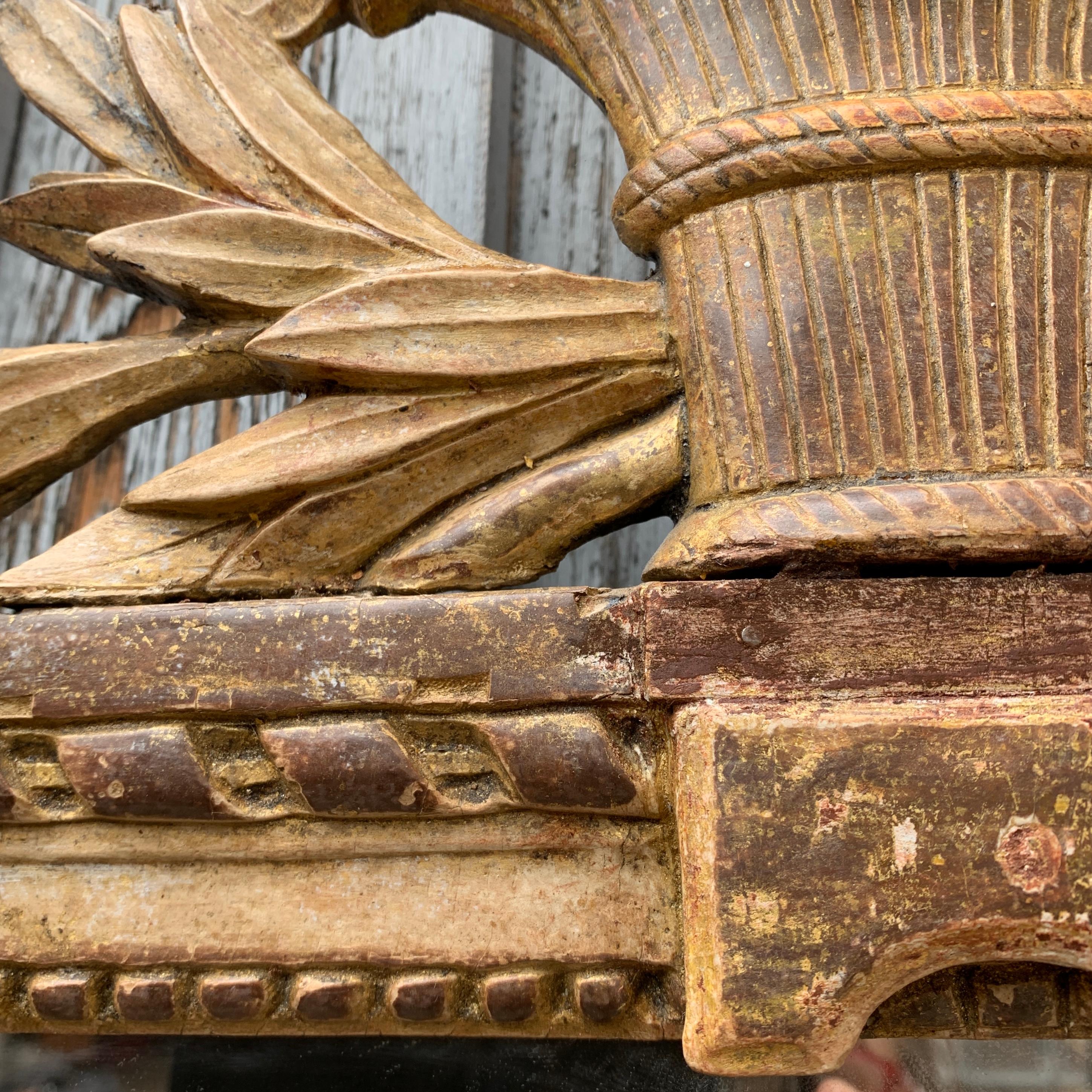 French 18th Century Rectangular Gilded Wall Mirror 3