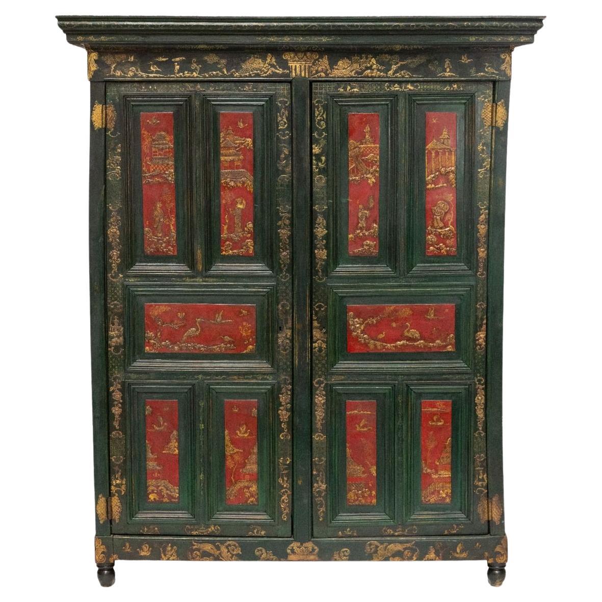 Cabinet à Chinoiserie d'époque Régence du 18ème siècle