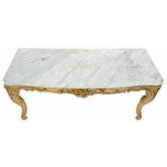 French 18th Century Régence Period Giltwood and Marble Console