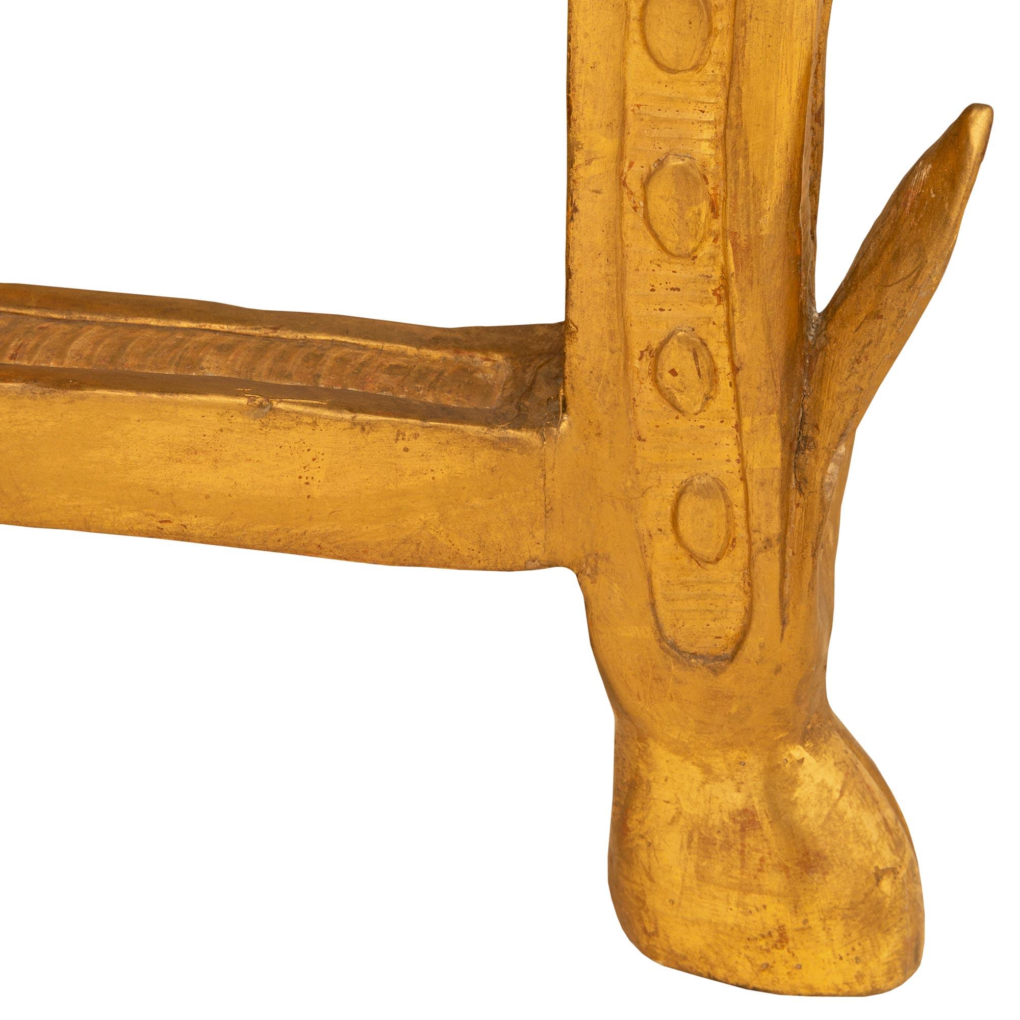 Konsole aus vergoldetem Holz aus der Regence-Periode des 18. Jahrhunderts im Angebot 3
