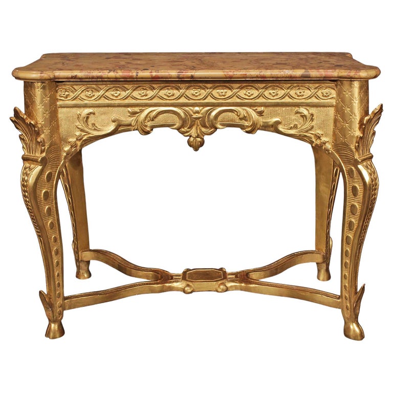 French 18th Century Regence Period Giltwood Console For Sale at 1stDibs