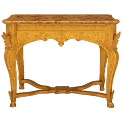 French 18th Century Regence Period Giltwood Console