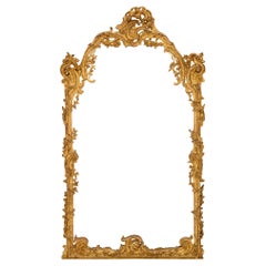 Miroir de style Régence français du 18ème siècle en bois doré