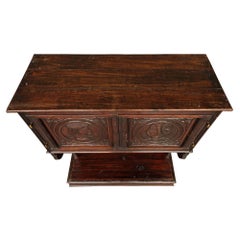 French 18th Century Renaissance Walnut Cabinet Vaisselier from Normandy