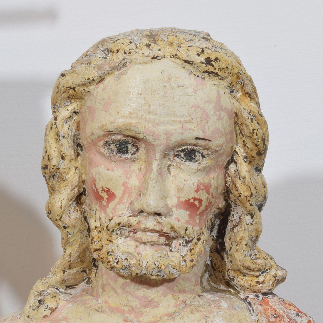 Statua di Cristo risorto/risurrezione francese del XVIII secolo con bandiera in vendita 3