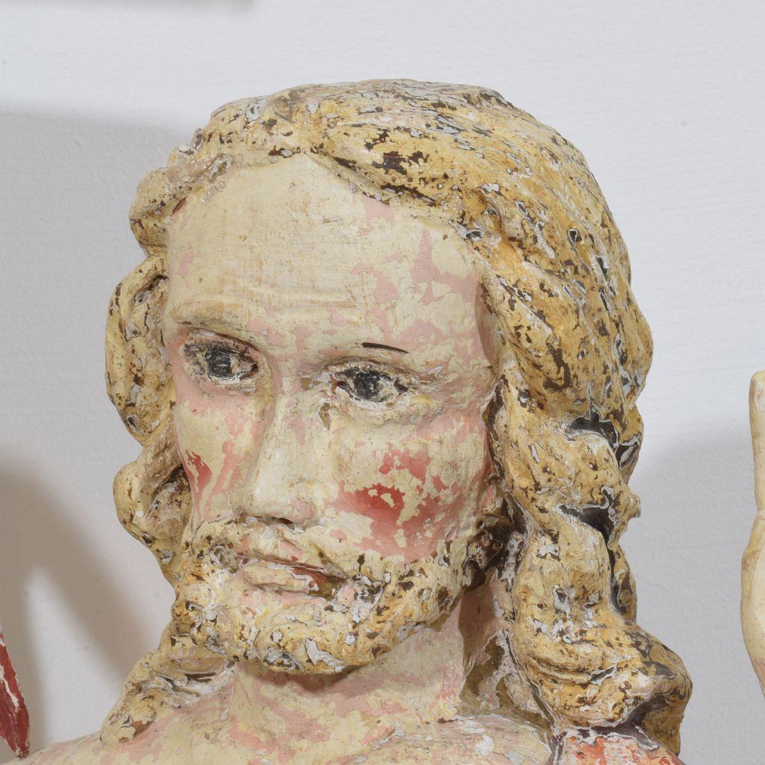 Statua di Cristo risorto/risurrezione francese del XVIII secolo con bandiera in vendita 4