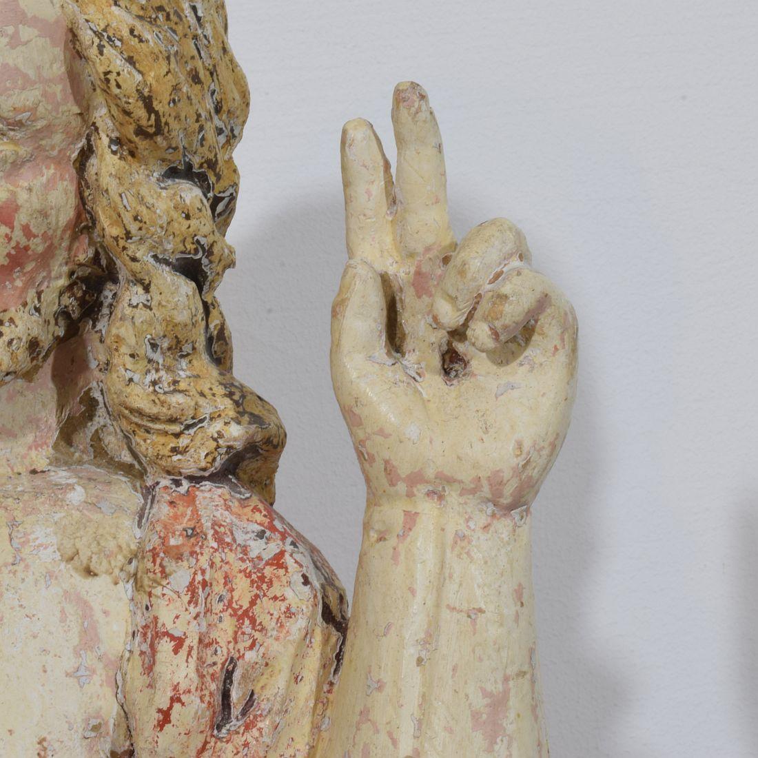 Statua di Cristo risorto/risurrezione francese del XVIII secolo con bandiera in vendita 5