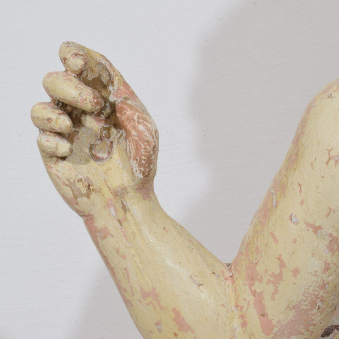 Statua di Cristo risorto/risurrezione francese del XVIII secolo con bandiera in vendita 6