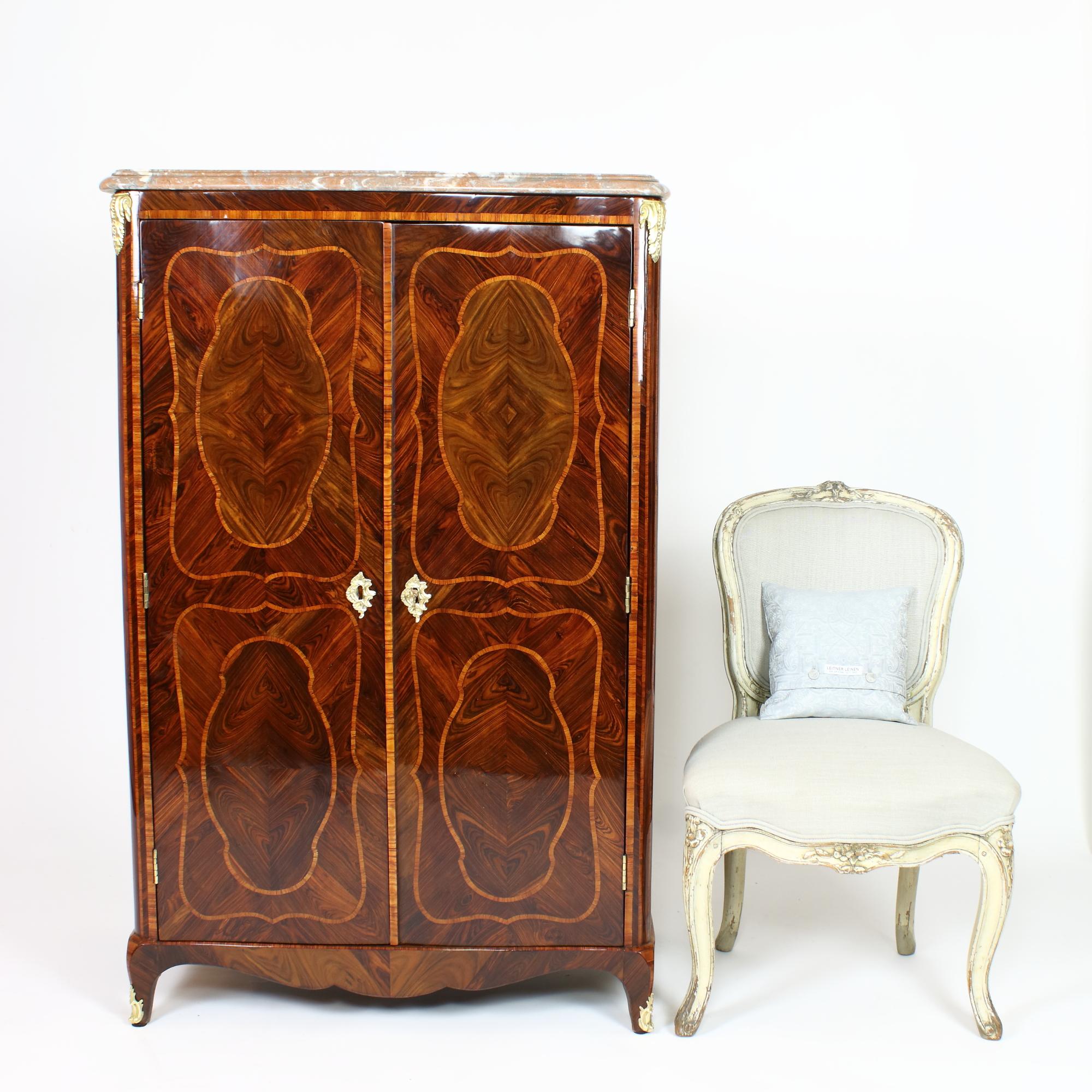 French 18th Century Small Louis XV Transition Marquetry Armoire or Wardrobe 7